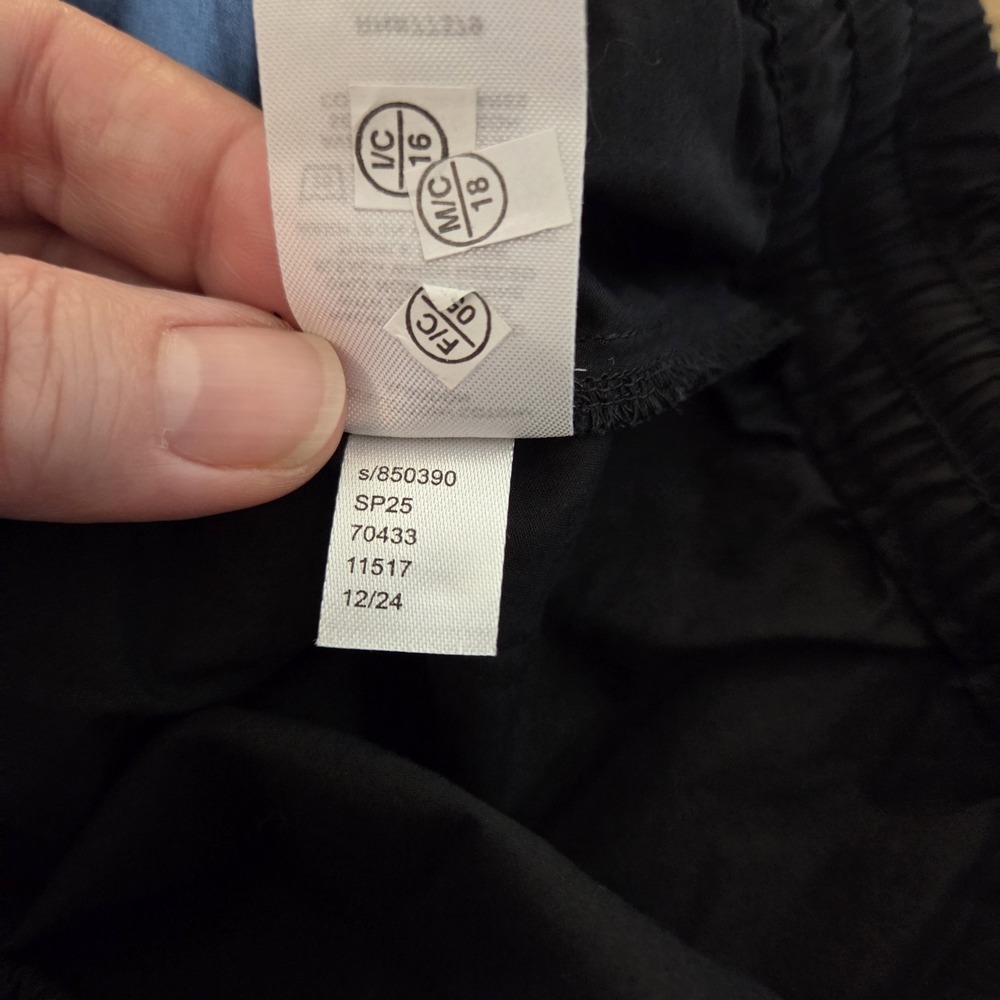 Ann Taylor Weekend sz SP black midi pullon skirt NWT 100% cotton casual everyday - Picture 10 of 10